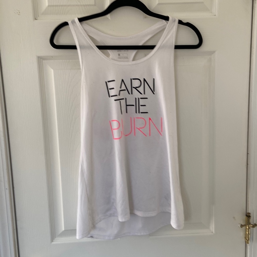 Nike tank top earn the burn dri fit